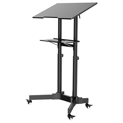 BONTEC Laptop Stand Mobile Notebook Supporto Portabile Tavolino Regolabile  per Lavoro Studio Tavolo del Computer Spostabile